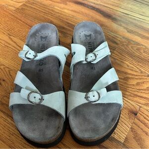 Mephisto Women's Hannel Light Blue Leather Sandals size 41
